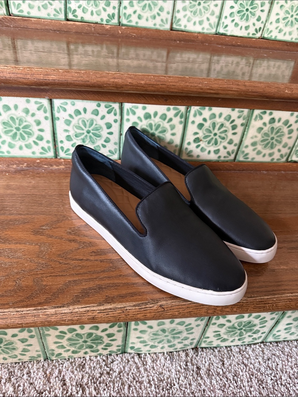 Birdies The Swift black leather slip on sneakers size 9 - Picture 6 of 6